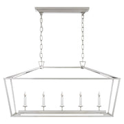 Darlana Medium 5-Light Linear Chandelier in Polished Nickel
