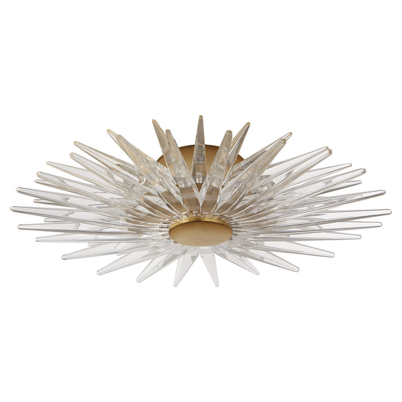 Quincy Small Flush Mount in Antique-Burnished Brass