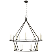 Darlana 20 Light Chandelier in Aged Iron