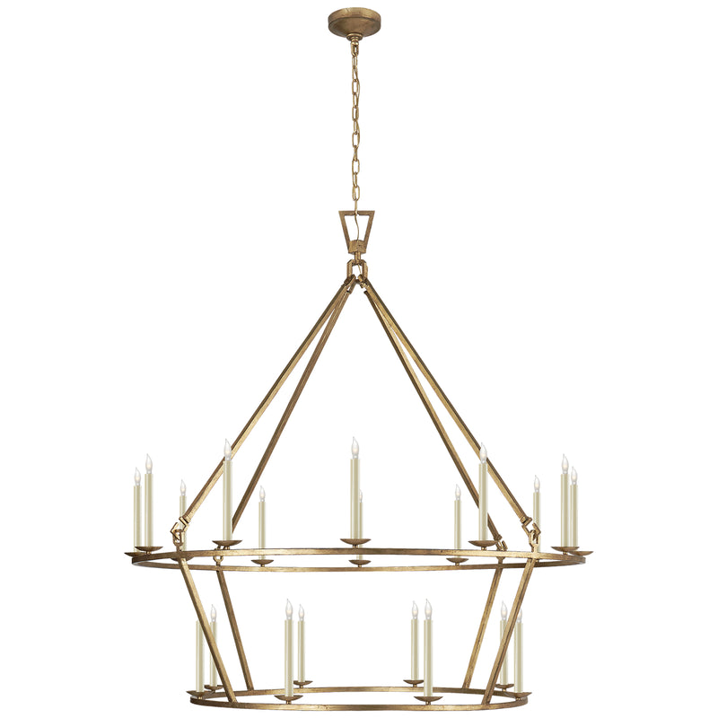 Darlana 20 Light Chandelier in Gilded Iron