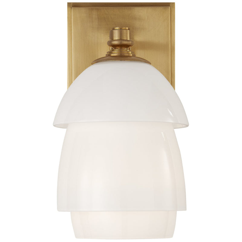 Whitman Small Wall Sconce in Hand-Rubbed Antique Brass