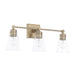 3 Light Vanity in Aged Brass