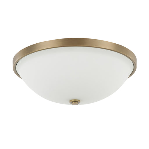3 Light Ceiling Fixture in Aged Brass