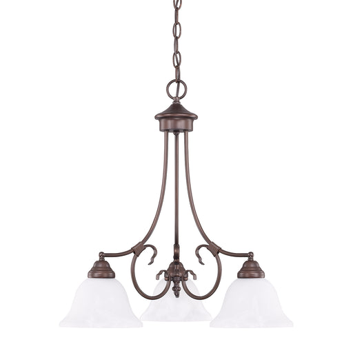 Hometown 3 Light Chandelier in Bronze
