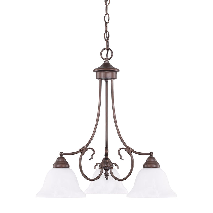 Hometown 3 Light Chandelier in Bronze