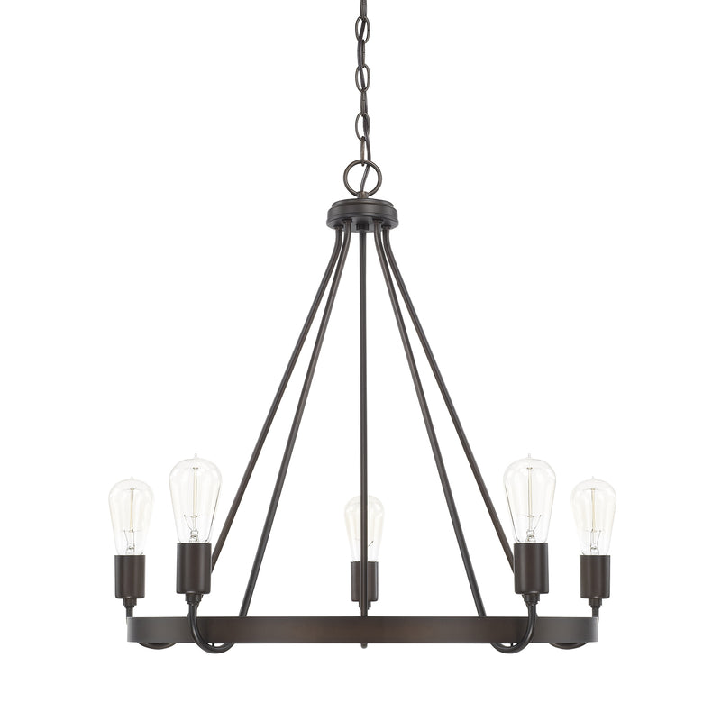 Tanner 5-Light Chandelier in Bronze - Lamps Expo