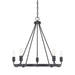 Tanner 5-Light Chandelier in Matte Black - Lamps Expo