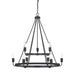 Tanner 9-Light Chandelier in Matte Black - Lamps Expo