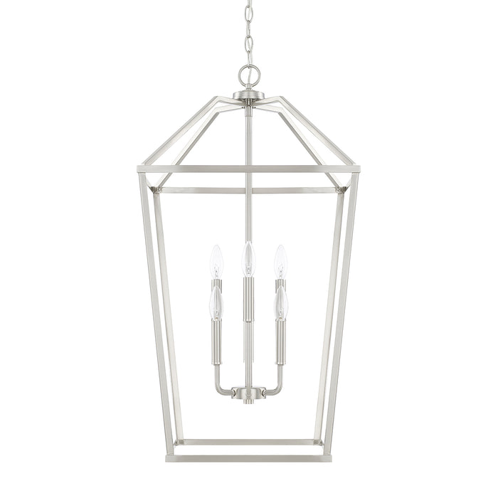 Birch 6-Light Foyer Pendant in Brushed Nickel - Lamps Expo