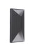 Peak 2-Light Pocket Sconce in Textured Black/Brushed Aluminum