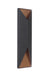 Peak 2-Light Pocket Sconce in Textured Black/Satin Brass