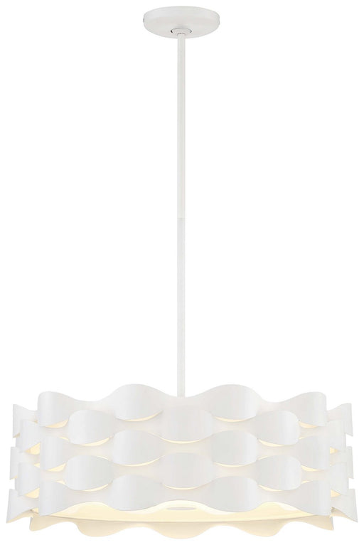 Coastal Current LED Pendant in Sand White