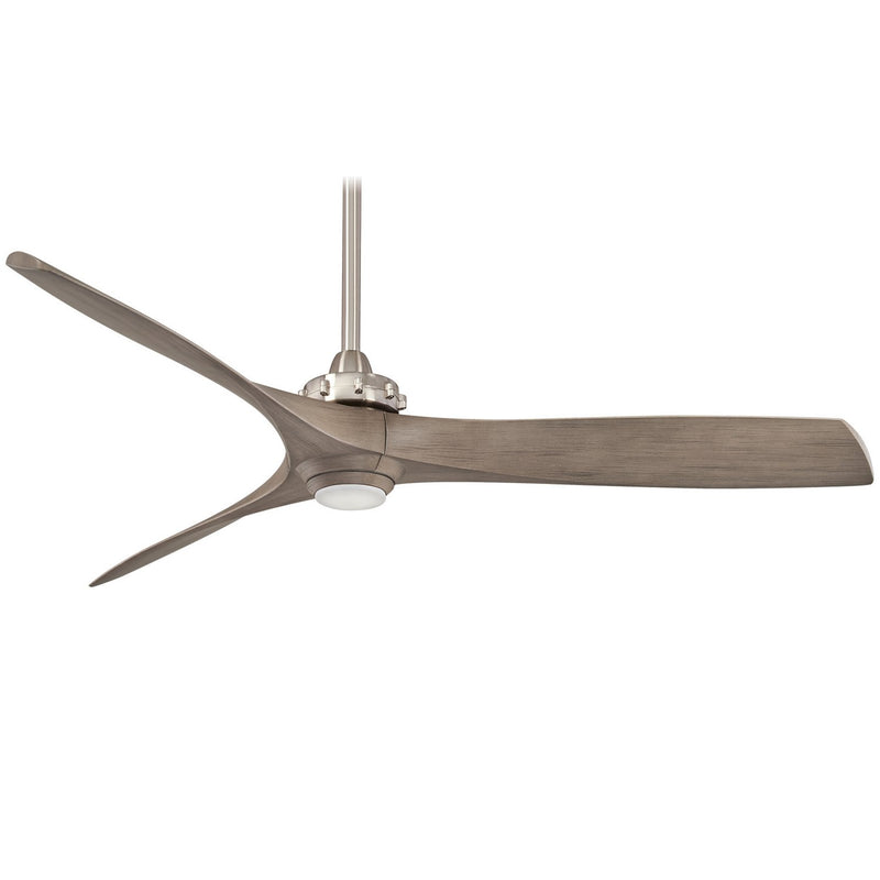 Aviation 60" LED Ceiling Fan in Brushed Nickel / Ash Maple