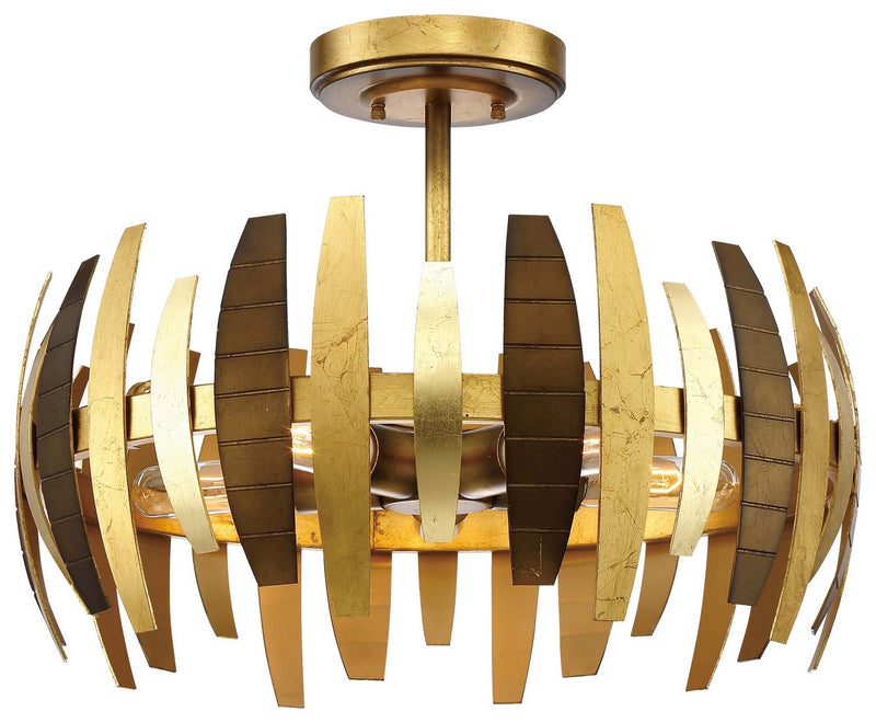 Manitou 5-Light Semi-Flush Mount in Ardor Gold