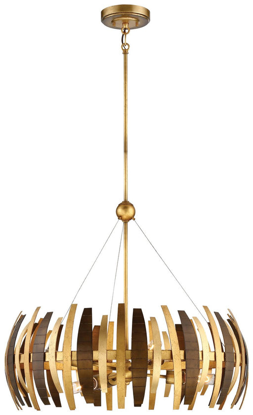Manitou 6-Light 28" Pendant in Ardor Gold