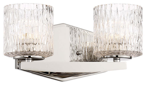 Maginot 2-Light LED Bath Vanity in Polished Nickel & Clear Glass
