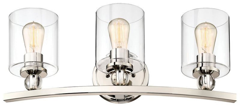 Studio 5 3-Light Bath Vanity Light in Polished Nickel