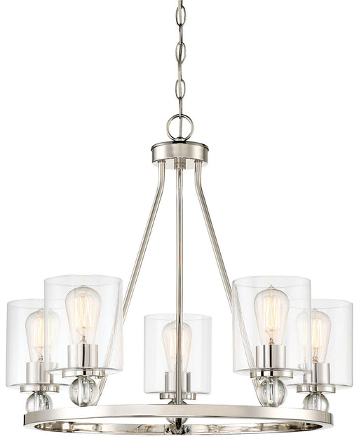 Studio 5 5-Light Chandelier in Polished Nickel
