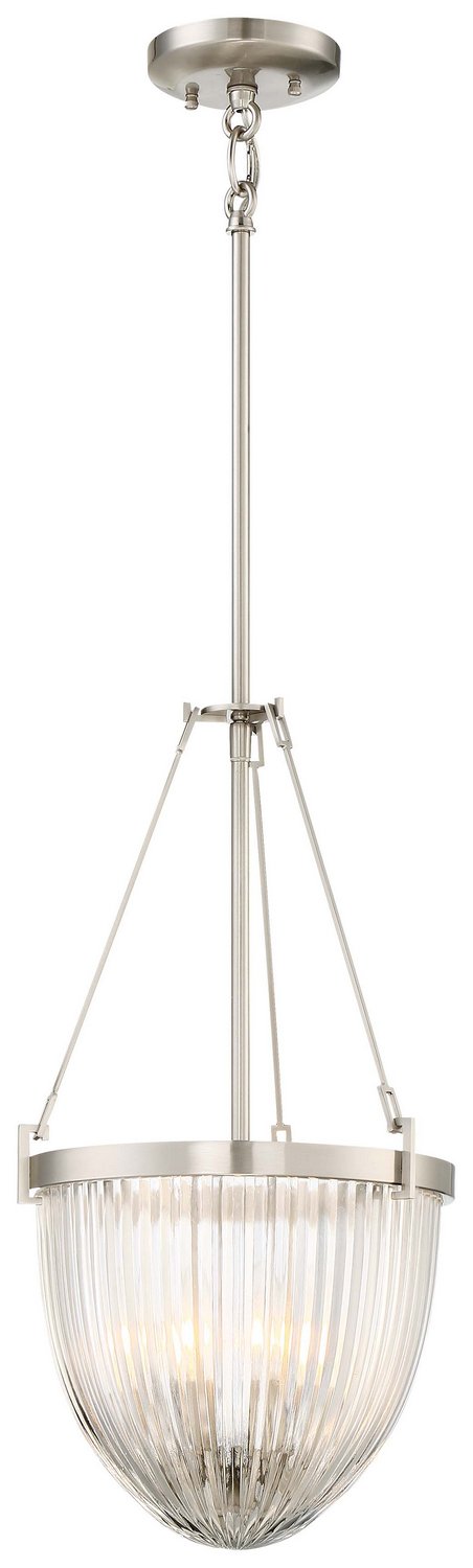Atrio 3-Light Pendant in Brushed Nickel