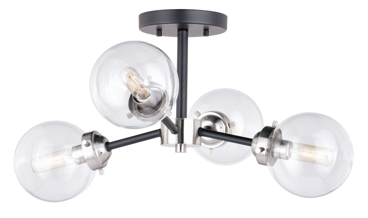 Orbit 20" Semi-Flush Mount in Satin Nickel and Oil Rubbed Bronze