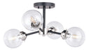 Orbit 20" Semi-Flush Mount in Satin Nickel and Oil Rubbed Bronze
