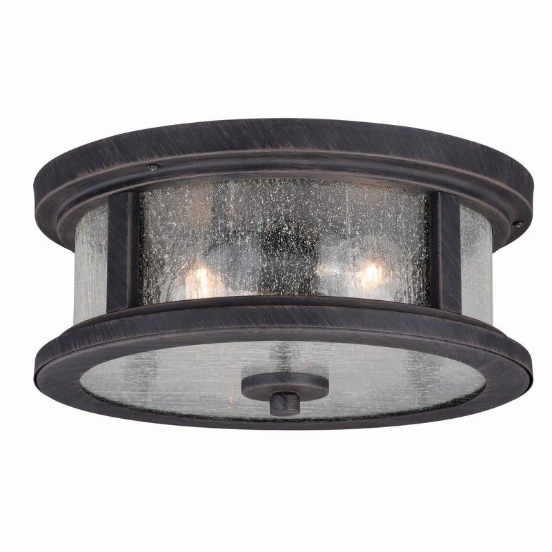 Cumberland 13" Outdoor Flush Mount Rust in Rust Iron