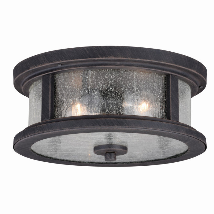 Cumberland 13" Outdoor Flush Mount Rust in Rust Iron