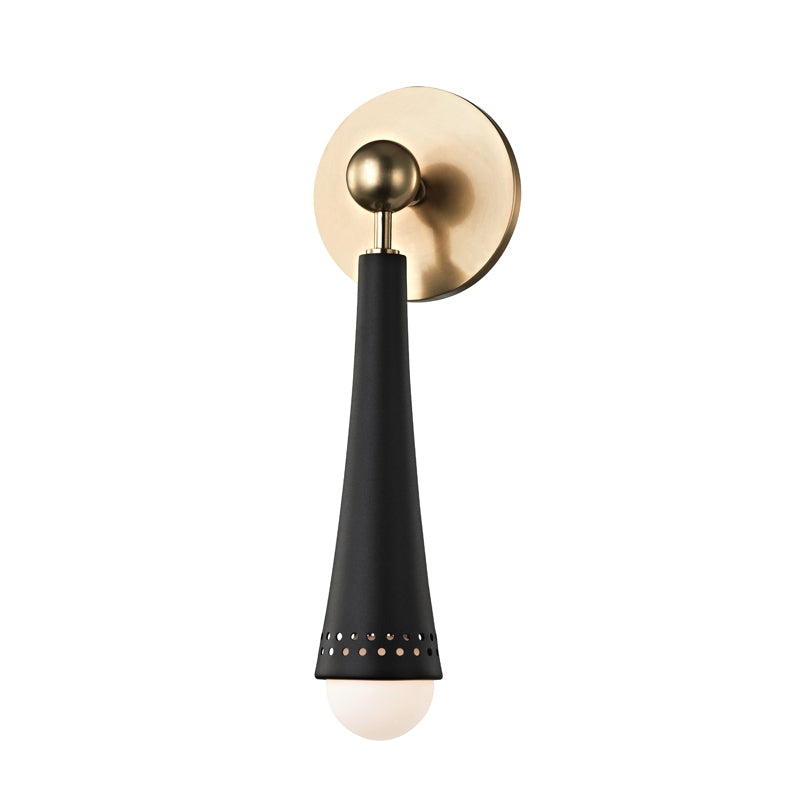 Tupelo 1 Light Wall Sconce in Aged Brass