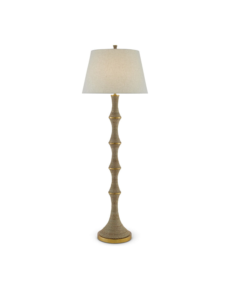 Bourgeon Floor Lamp in Natural / Contemporary Gold Leaf