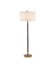 Bravo Floor Lamp in Mahogany / Antique Brass