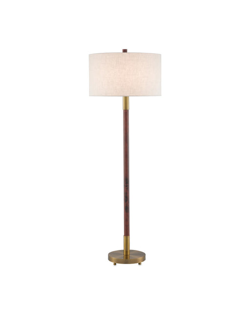 Bravo Floor Lamp in Mahogany / Antique Brass