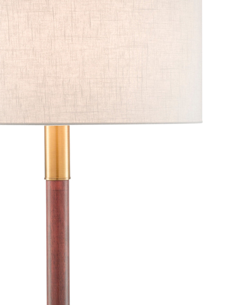 Bravo Floor Lamp in Mahogany / Antique Brass