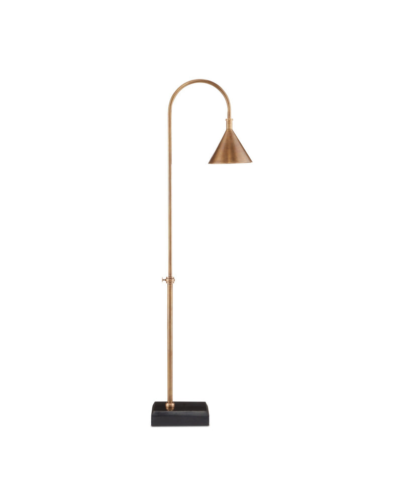 Vision Floor Lamp in Vintage Brass / Black