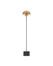 La Rue Floor Lamp in Brushed Brass / Black