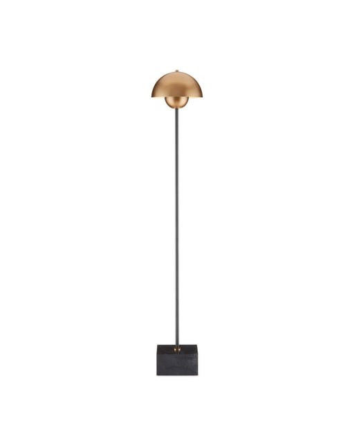 La Rue Floor Lamp in Brushed Brass / Black