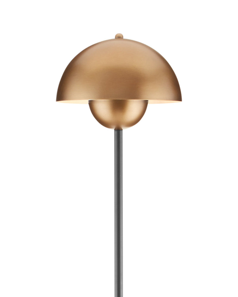 La Rue Floor Lamp in Brushed Brass / Black