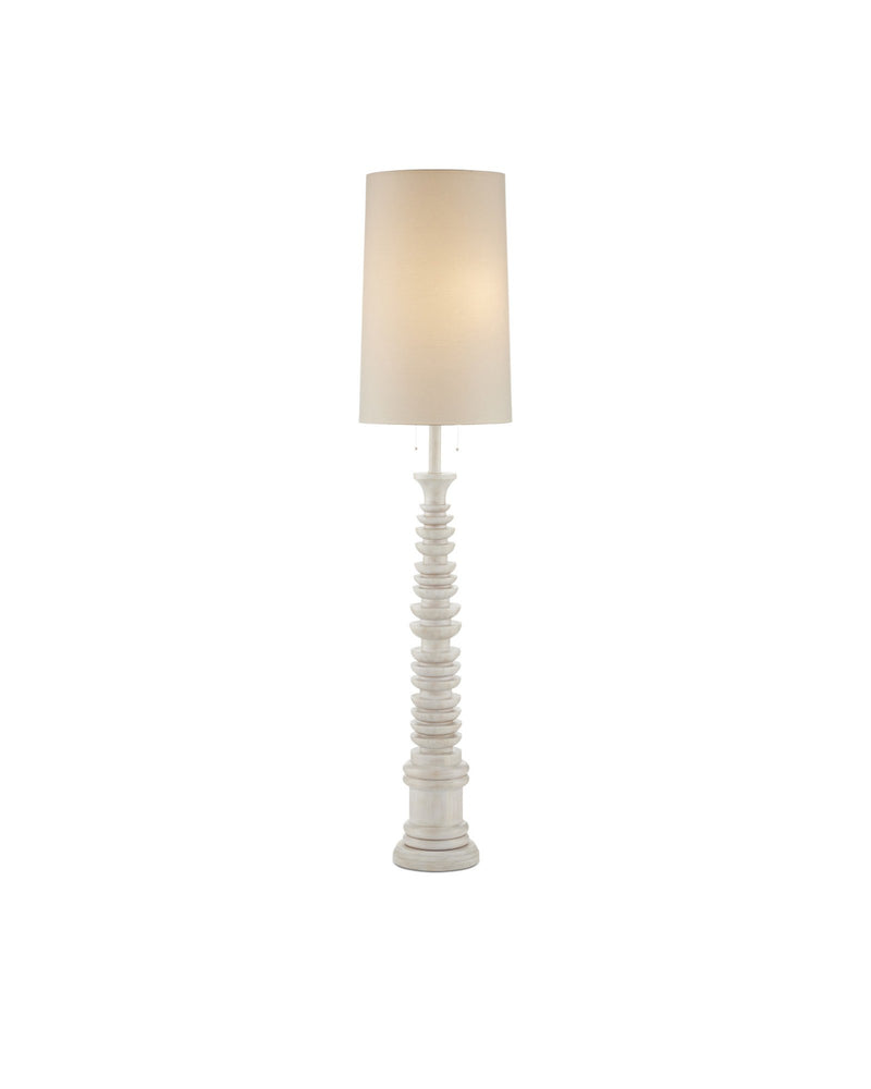Malayan Floor Lamp in Whitewash