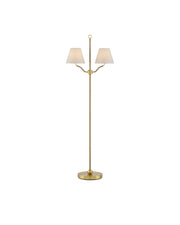 Sirocco Floor Lamp in Antique Brass / Natural