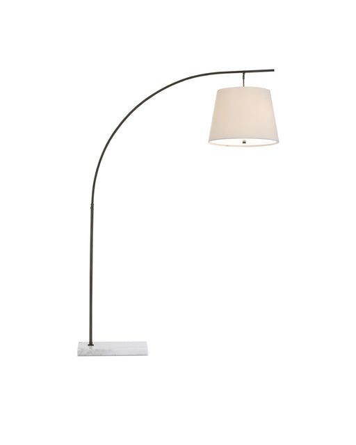 Cloister Medium Arc Floor Lamp in Oil Rubbed Bronze / White