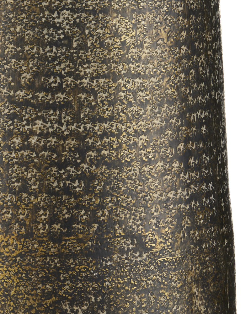 Brigadier Floor Lamp in Antique Brass / Black / Whitewash