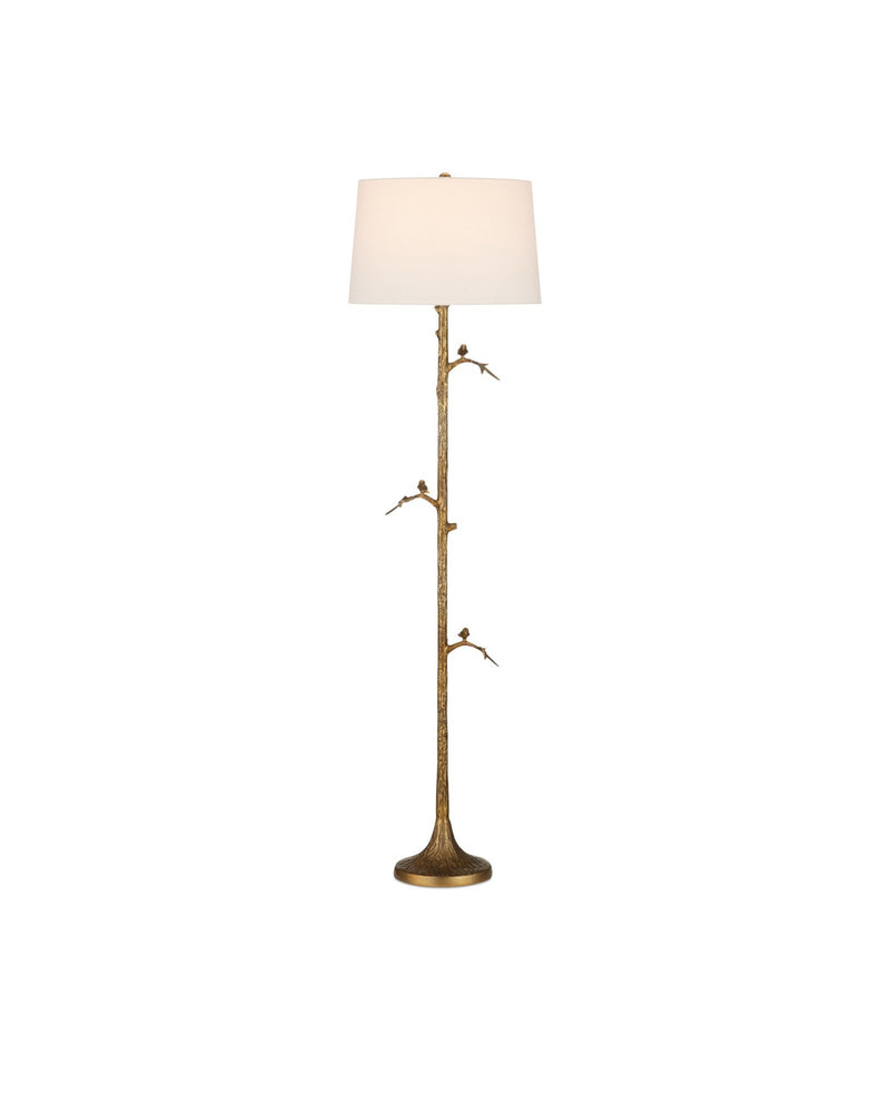 Piaf Floor Lamp in Antique Brass