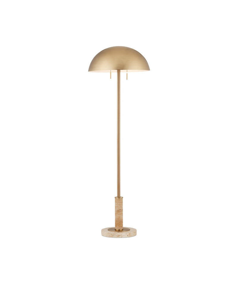 Miles Floor Lamp in Natural / Polished Brass
