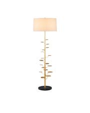 Vittoria Floor Lamp in Antique Gold Leaf