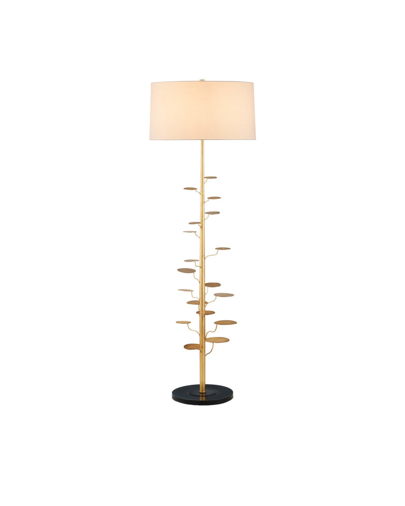 Vittoria Floor Lamp in Antique Gold Leaf