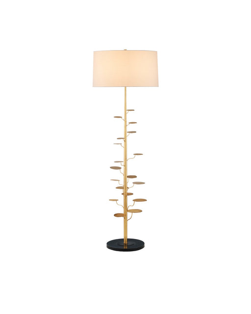 Vittoria Floor Lamp in Antique Gold Leaf