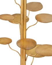 Vittoria Floor Lamp in Antique Gold Leaf