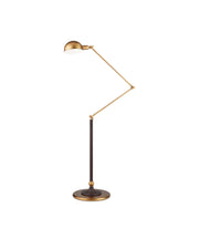Libretto Floor Lamp in Antique Brass / Brownish Red