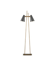 Duet Floor Lamp in Oil Rubbed Bronze / Antique Brass