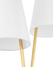 Pas de Deux Floor Lamp in Contemporary Gold Leaf