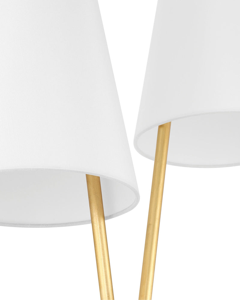 Pas de Deux Floor Lamp in Contemporary Gold Leaf